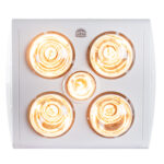 C86W Bathroom Square 3 in 1 White Heater, Light & Extractor (RC166)