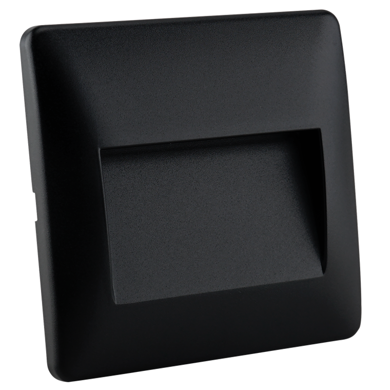 Black 2.5W 4000K IP65 LED Step Light with Wall Box (FT041)