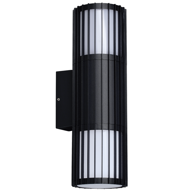 Black 2-Light ES IP65 Outdoor Wall Light, 310mm (L643)