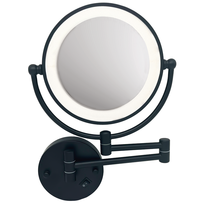 Black 3W 6000K IP44 LED Magnifying Mirror Light with On/Off Switch, 260mm (WB801)